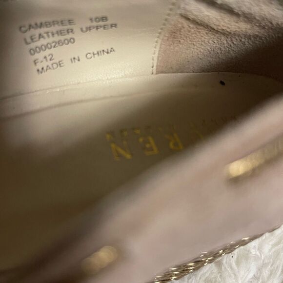 Lauren Ralph Lauren Cambree Leather suede brown breaded bronze wedge shoes SZ10B - Picture 11 of 11